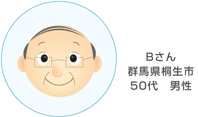 Bさん50代男性のイラスト